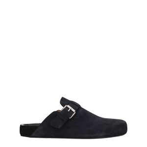Isabel Marant Black Leather Slippers Men's Sandals